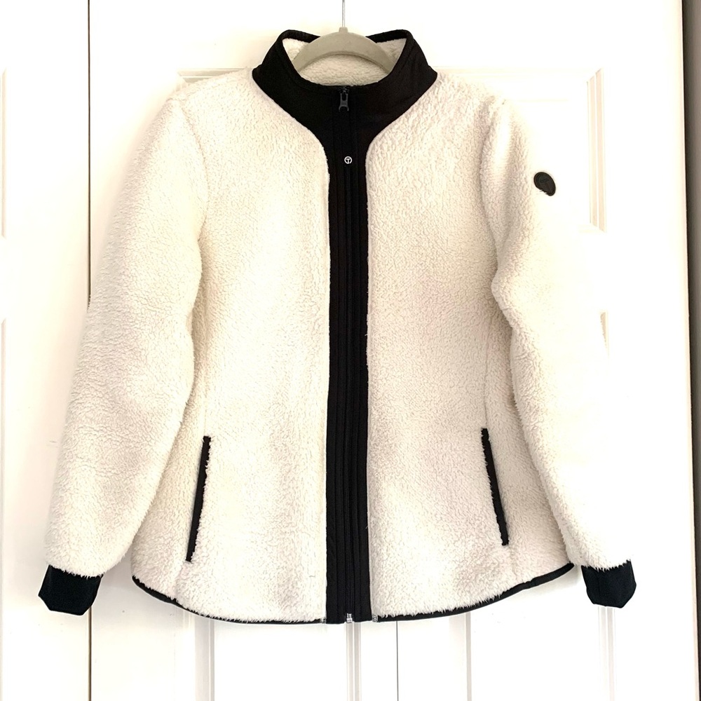 T by Talbots Cozy Colorblock Sherpa Jacket